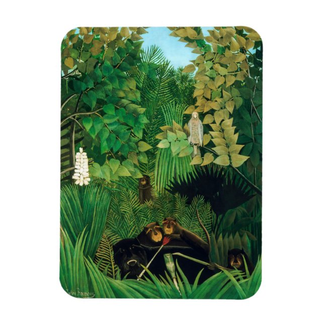 Íman Henri Rousseau - Os Alegres Malabaristas (Vertical)