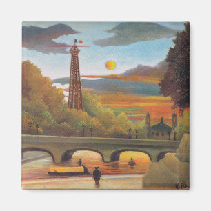 Íman Henri Rousseau - Seine e Torre Eiffel ao Pôr-do-So