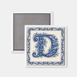 Íman Herança Norueguesa Monograma-Azul