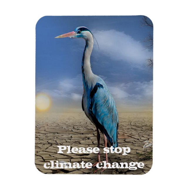 Íman Herão azul em seca (Vertical)