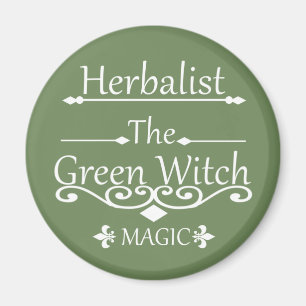 Íman herbalista da magia da bruxa verde