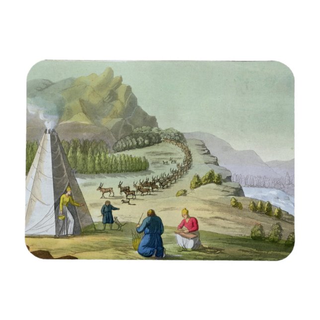 Íman Herding Reindeer, Lapland, prato 47 de Le Costu (Horizontal)