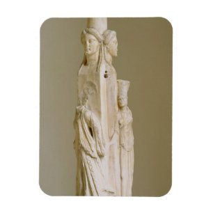 Íman Herm Triform de Hecate, escultura de mármore, pe