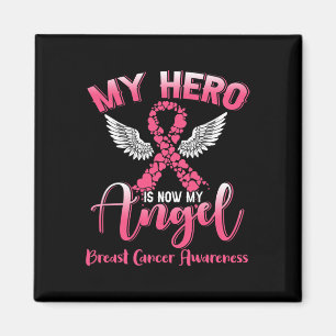 Íman Hero É Meu Anjo Câncer Da Mama Câncer Rosa Fita Ve