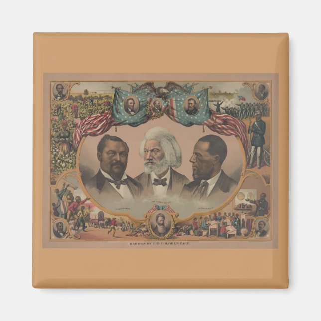 Íman Heróis Afro-Americanos (Frente)