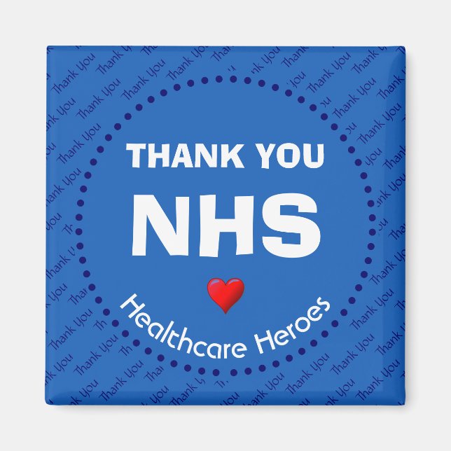 Íman Heróis da Saúde | OBRIGADO NHS (Frente)