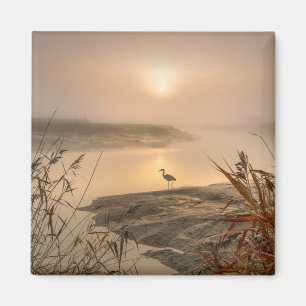 Íman Heron Heaven - Paisagem no lago
