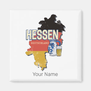 Íman Hesse Alemanha Retrorestadual Mapa Vintage Jug Sou