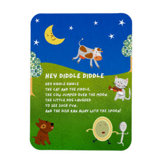 Íman Hey Diddle Diddle Nursery Rhyme Magnet