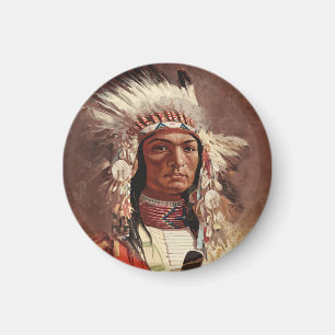 Íman Hiawatha - Retrato Chefe Indiano Nativo Americano