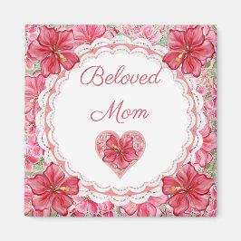 Íman Hibiscus e rendas RED