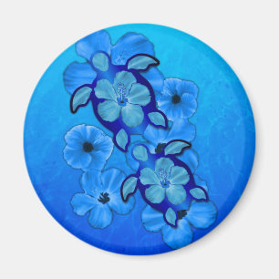 Íman Hibiscus e tartarugas azuis de Honu