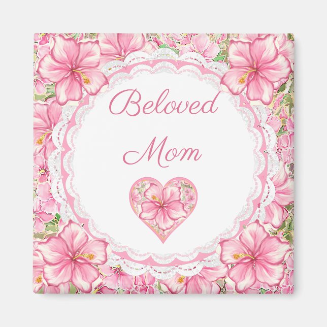 Íman Hibiscus & Lace PINK (Frente)