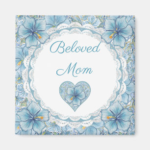 Íman Hibiscus & lace TURQUOISE