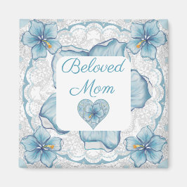 Íman Hibiscus & lace TURQUOISE