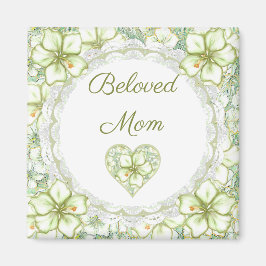 Íman Hibiscus & lace WHITE