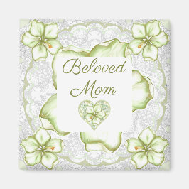 Íman Hibiscus & lace WHITE