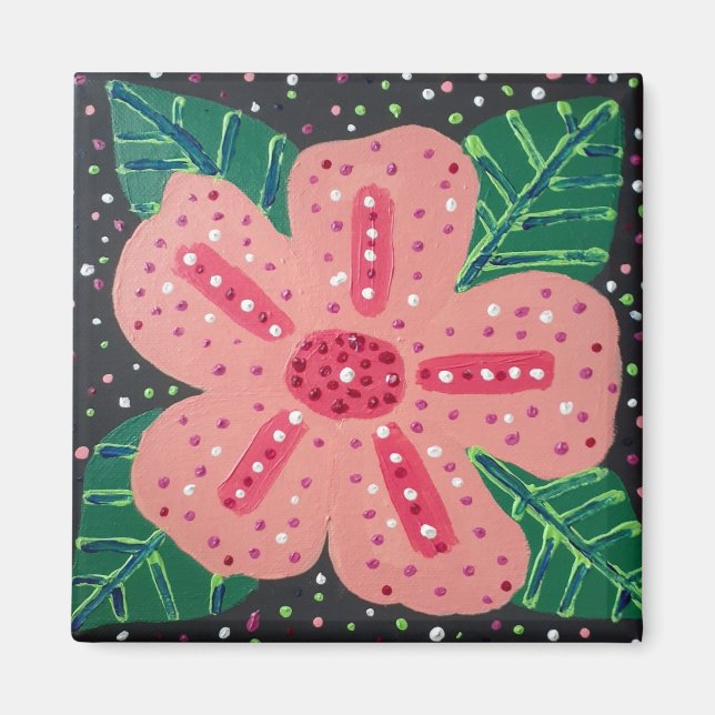 Íman Hibiscus rosa tropical (Frente)