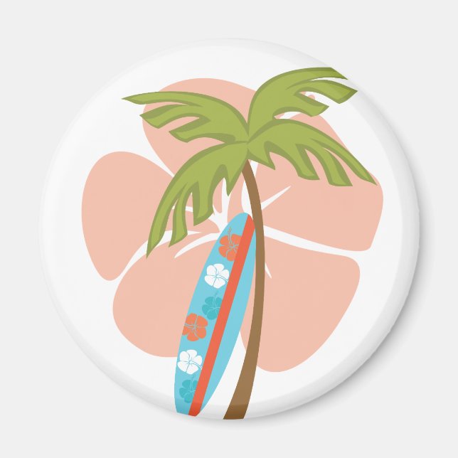 Íman Hibiscus Surfboard (Frente)