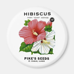 Íman Hibiscus Vintage Seed Packet