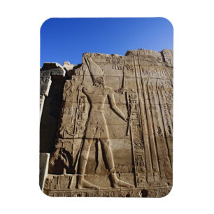 Íman Hieróglifos antigos na parede, Templo de Karnak,