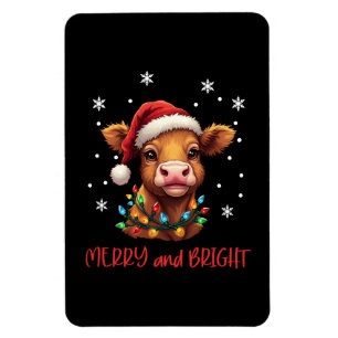 Íman Highland Baby Cow Luzes de Natal