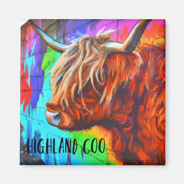 Íman Highland coo magnet (Frente)