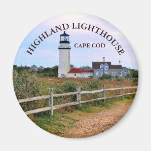 Íman Highland Lighthouse, Massachusetts Round Magnet