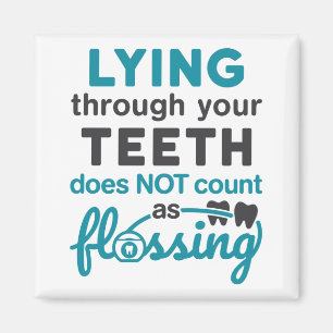 Íman Higiene Dentária Deitada Por Dentes Sem Foguete