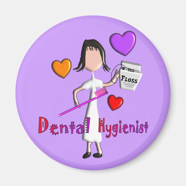 Íman Higienista Dental Oferece Design de Corações Adorá (Frente)