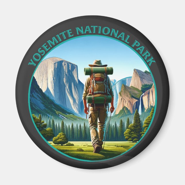Íman Hiker no Parque Nacional Yosemite (Frente)