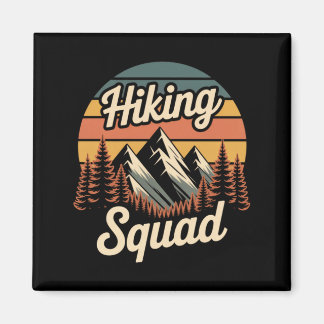 Íman Hiking Squad Retro Mountain Camng Hiking Trip