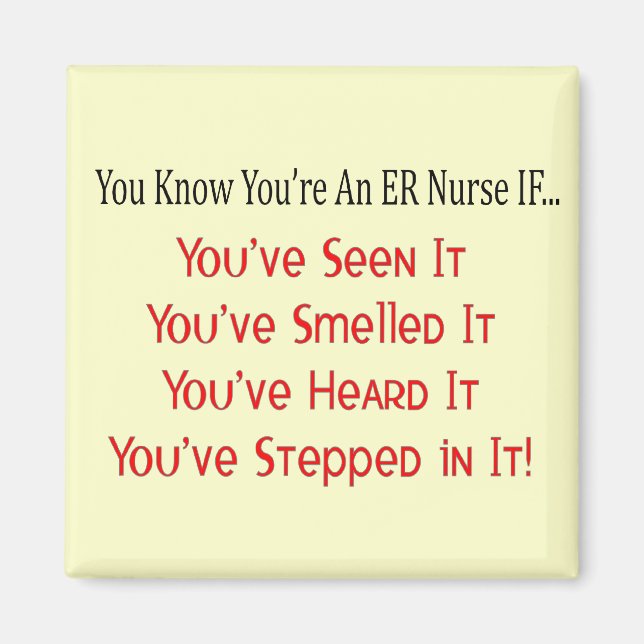 Íman Hilarious ER Nurse Gifts (Frente)