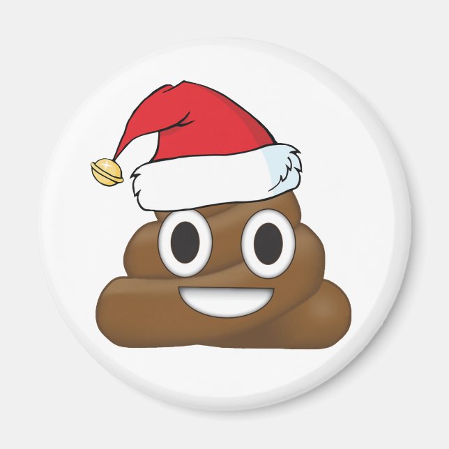 Íman Hilarious Xmas Poop Emoji (Frente)