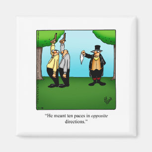 Íman Hillarious Dueling Humor Magnet