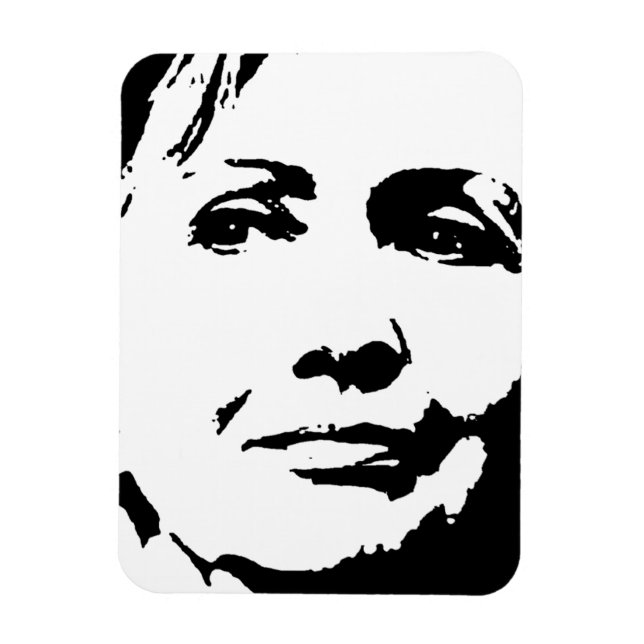 ÍMAN  HILLARY CLINTON INK ART (Vertical)