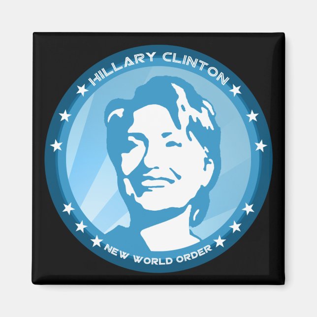 Íman hillary clinton : raios azuis : (Frente)