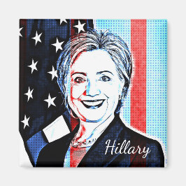 Íman Hillary Clinton Retrait Pop Art Magnet