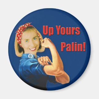 Íman Hillary Clinton, Rosie the Riveter, em cima do seu