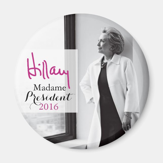 Íman Hillary Rodham Clinton Madame Presidente Magnet (Frente)