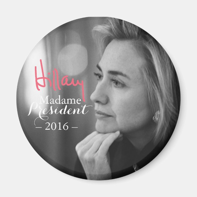 Íman Hillary Rodham Clinton Madame Presidente Magnet (Frente)