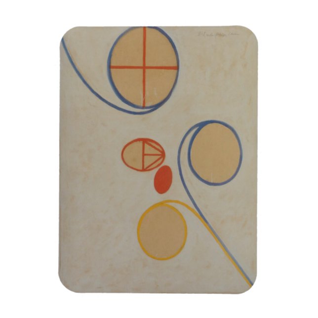 Íman Hilma Af Klint, Estrela de Sete Pontos No2, Abstra (Vertical)