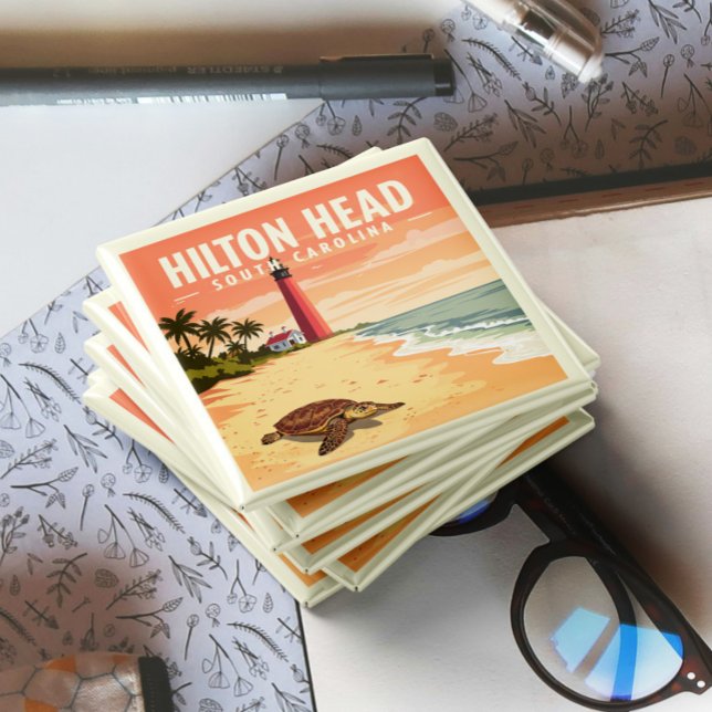 Íman Hilton Head Carolina do Sul Vintage (Criador carregado)