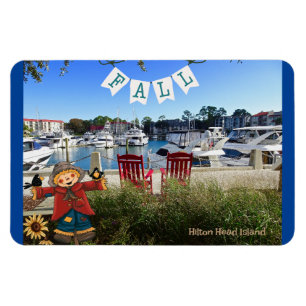 Íman Hilton Head Island Sea Pines Marina Fall Scarecrow