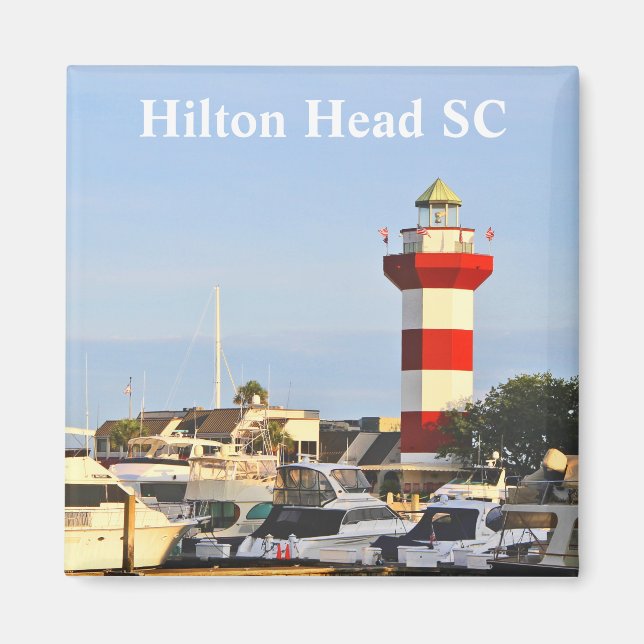 Íman Hilton Head Lighthouse, fotografia, no Magnet (Frente)