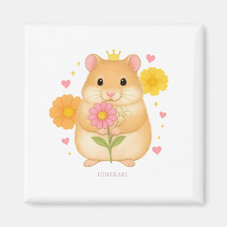 Íman HIMEKARI Floral Hamster Magnet –Clear