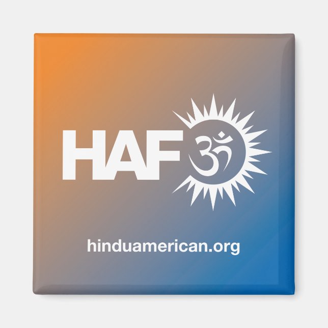 Íman Hindu American Foundation Refrigerator Magnet (Frente)