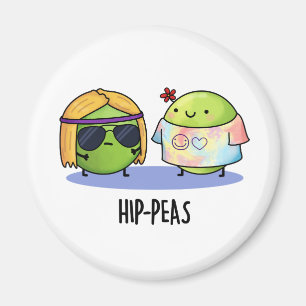 Íman Hip-peas Engraçado Hippie Peas Pun