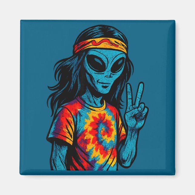 Íman Hipe Alien Tie-dye Design  (Frente)