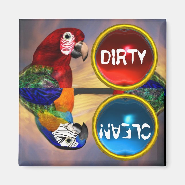 ÍMAN HIPER PARROS/ARA VERMELHA E AZUL (Frente)